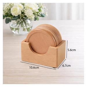 Sous-verre en bois élégant et décoratif, protège-surface, support de tasse pour maison, bar, cuisine, bureau, finition de qualité supérieure - Product Image 4