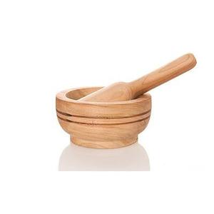Mortero y Pilón de Madera Natural de 22mm para Moler Especias y Hierbas, Herramienta Manual Tradicional de Cocina - Product Image 4