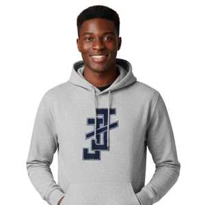 Sweat-shirt à capuche pour homme Jack and Jill, gris, en polaire, style streetwear décontracté, avec logo et poche kangourou - Product Image 5