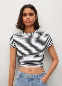 Camiseta Corta de Algodón para Mujer, Estilo Casual, Ajustada, Básica, para Verano, Elástica, para Uso Diario, Moda Urbana - Product Image 6