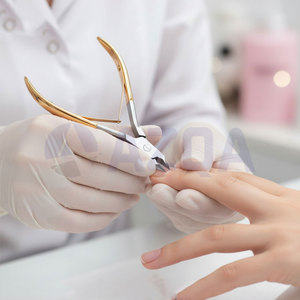 Stainless Steel Cuticle Nipper with Gold Plated Handle Professional Nail Care Trimming <b>Tool</b> Manicure Pedicure Grooming - Product Image 6