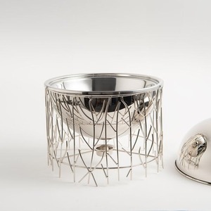 Moderno Calentador de Comida Tipo Buffet, Esfera de Acero Inoxidable, con Base de Diseño de Nido de Pájaro, para Hotel - Product Image 5