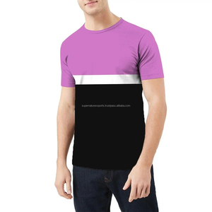 Camiseta básica de verano con cuello redondo de dos tonos para hombre con logotipo personalizado, superventas de 2024, impresión Digital de Pakistán - Product Image 2