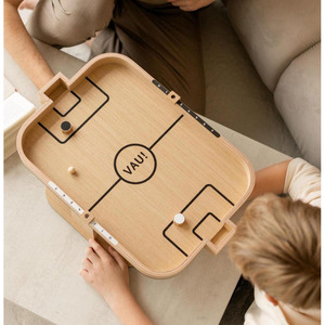 Juego de fútbol de mesa de madera con pista de puntuación, tablero de fútbol compacto, juguete para niños y entretenimiento interactivo familiar - Product Image 1