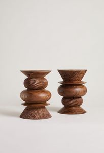 Tabouret en aluminium rayé de haute qualité à vendre, mobilier de qualité supérieure, tabouret en métal, assise finition dorée, ottoman, tabourets en laiton - Product Image 3