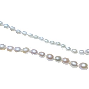 Collier de perles d'eau douce avec fermoir à boucle en argent massif, chaîne à maillons de homard, 4-7 mm, dégradé rose blanc, S925, nouveau, norme métrique - Product Image 5
