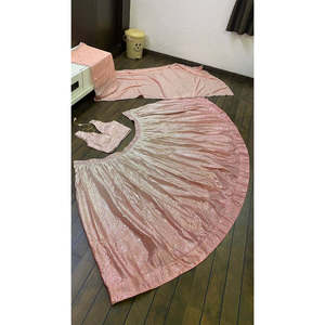 Lehenga Choli de créateur pour les fêtes, vêtements traditionnels chinois avec travail de sequins - Product Image 6