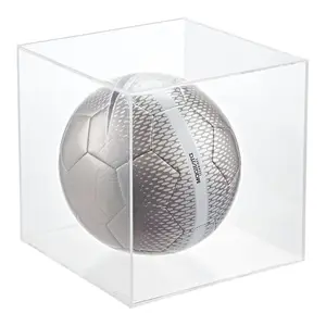 Rechthoekige Verwijderbare Heldere Acryl Voetbalhelm Display Box Stand Box Acryl Display Box