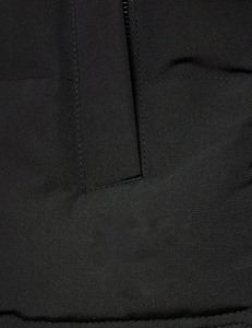 Gilet matelassé à capuche pour homme, hiver, épais, coupe-vent, fermeture éclair, noir uni, décontracté, en polyester rembourré - Product Image 2
