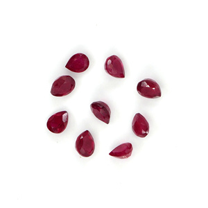 Rubis naturels de Bangkok, formes poire calibrées 3x4mm, pierres précieuses de rubis naturelles facettées en vrac pour la fabrication de bijoux, prêtes à l'emploi - Product Image 3