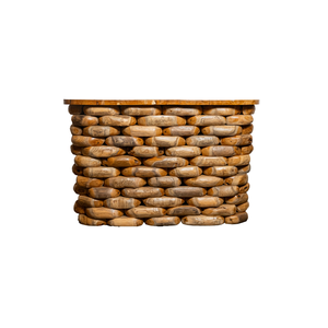 Mesa Consola ARTERRA Premium Hecha a Mano con Madera de Teca, Diseño de Apilamiento de Piedras, Mueble Ecológico, Duradero y Moderno para Sala de Estar - Product Image 2