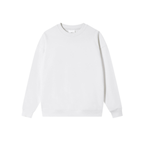 Oversized Light <b>Blue</b> Crew Neck Sweatshirt Unisex Regular Fit Knitted Cotton Pullover Casual Autumn Style - Product Image 5