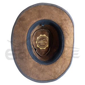 Chapeaux en cuir de vachette marron avec bande tressée, style western australien, haute qualité, unisexe, mode, voyage en plein air, chapeaux de cowboy - Product Image 4