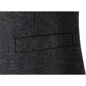 Chaleco de Tweed Cruzado Personalizado para Hombre, Chaleco Premium con Diseño Espigado, Chaleco de Traje Clásico para Bodas y Eventos Formales - Product Image 5