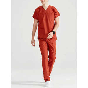 High Quality Soft Breathable Short Sleeve Men <b>Scrubs</b> <b>Set</b> Lightweight Cotton/Polyester/Spandex Hospital Medical Uniform <b>Sets</b> - Product Image 6