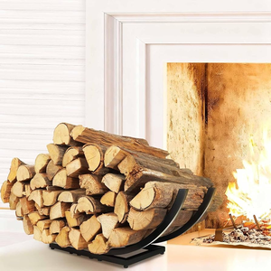 Factory Custom Metal Firewood Rack Powder Coated Firewood Storage Rack for Fireplace Accessories - Product Image 2