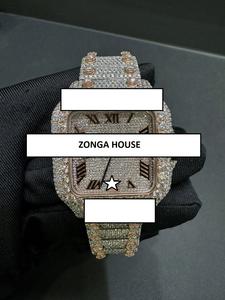 Reloj Unisex de Lujo de Acero Inoxidable con Moissanita, Estilo Hip Hop, Deportivo, de Negocios, con Movimiento Mecánico Antiguo - Product Image 6