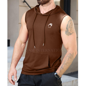 Chemises sans manches à capuche de sport de haute qualité à séchage rapide, prix bas, chemises sans manches à capuche de sport - Product Image 2
