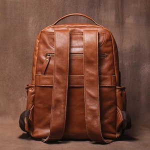Signature Vintage Leather <b>Backpack</b> <b>Waterproof</b> Anti-Theft Laptop Rucksack Genuine Leather Craft LBP-0435 - Product Image 5