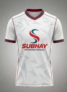 Camiseta de Fútbol Subhay International para Hombre, Cuello en V, Degradado Azul y Rojo, Manga Corta, Absorbe la Humedad, Ajuste Atlético, para Todas las Temporadas - Product Image 6