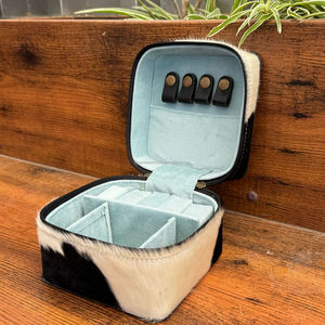 Nouveau étui à bijoux de voyage en cuir repoussé à la main boîte à bijoux en cuir de vachette véritable organisateur de stockage facile étui de mode pour les femmes - Product Image 6