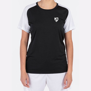 Ensembles d'uniformes de basketball pour femmes, noir et blanc, manches courtes, séchage rapide, respirant, 100% polyester, vêtements d'équipe athlétique, couleurs personnalisées - Product Image 5