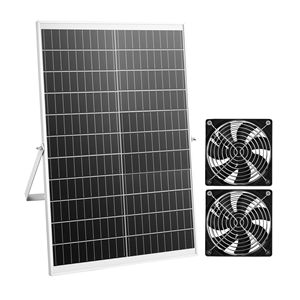 Pannello Solare 30W con 2 Ventole, Angolo Regolabile, 2668 RPM, Installazione Rapida, Flessibile - Product Image 1