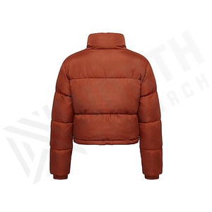 Hooded Quilted Waterproof <b>Bubble</b> Jacket Black Full Sleeve Winter Windproof Cotton Shell Knitted Fabric Polyester Filling Stand - Product Image 2