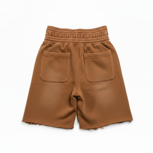 กางเกงขาสั้นผู้ชายผ้าฝ้ายสำหรับฤดูร้อน ทรงหนา สไตล์เรโทร ล้างสีแบบวินเทจ เอวสองชั้น ลายพ่นสีรุ้ง สไตล์ลำลองแนวสตรีท - Product Image 3