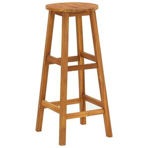Ensemble de 4 tabourets de bar en bois d'acacia, meubles en bois d'acacia massif standard - Product Image 3