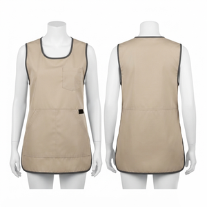 Chaqueta de Barbería Premium para Mujer, 180 GSM, Tela Elástica de Poliéster y Spandex, Cierre Completo, Azul Marino, Uniforme de Salón de Belleza, Logotipo Personalizado - Product Image 3