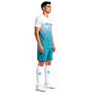 Venta al por Mayor de Camisetas de Fútbol para Hombre de Diseño Reciente y Alta Calidad, Secado Rápido, 100% Poliéster, Servicio OEM, Impresión por Transferencia de Calor - Product Image 2