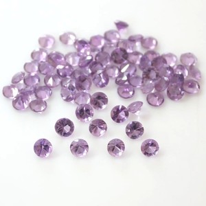 Piedras preciosas sueltas de amatista púrpura natural, corte redondo, 5 mm, calibradas, certificadas, piedras de amatista redondas para la fabricación de joyas. - Product Image 2