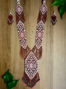 Collar Artesanal Único de Náhuatl, Estilo Boho con Cuentas de Semillas y Espíritu de Ember, Ideal para Bodas y Aniversarios - Product Image 4