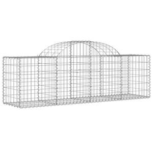 Ensemble de 2 grands paniers en métal galvanisé argenté robustes, collection de paniers gabions - Product Image 3