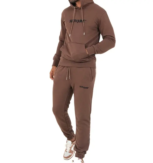 Fabriek Oem Hoge Kwaliteit Stijlvolle Online Mannen Trainingspak Custom Logo Borduren Sweatsuit Jogger Pak Mannen Trainingspak