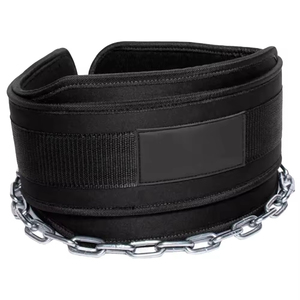 Dip Belt with Chain Double D-Ring Weightlifting <b>Back</b> <b>Support</b> Strap Home Gym Equipment Waist Belt Kettlebell Barbell Gym Belt - Product Image 6