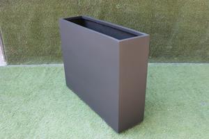 Modern Rectangular Grey FRP Planter Smooth Matt Finish High Quality Durable Lightweight Indoor <b>Outdoor</b> Floor Home Office Export - Product Image 3