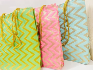 Vente en gros de sacs à main traditionnels au design en zigzag doré pour le retour de cadeaux - Product Image 4