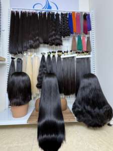 Extensions de cheveux humains vierges Remy lisses, double trame, tissées à la machine, 100g, du Vietnam, en promotion - Product Image 6
