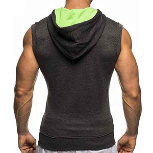 Custom Gym <b>Workout</b> Fitness Hooded Sweatshirt Cotton Women Sleeveless <b>Hoodie</b> - Product Image 5