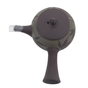 Yamaki Ikai Handmade Traditional Ceramic Kyusu Green <b>Tea</b> <b>Pot</b> with Maple Leaf Pattern Lid Purple Grit Clay Teaware - Product Image 3
