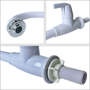 KSN Vietnam KSOM-26T9PP Modern Single Handle Kitchen Faucet with Pull Spray Chrome Finish Deck Mounted ABS 360 Degree Rotation - Product Image 3