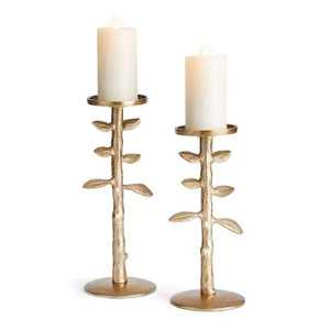SKIES TRADERS CL063 Modern Gold Metal 4 Cup Wave <b>Tealight</b> Candle Holder Bridge <b>Lantern</b> Centerpiece Table Stand Handmade - Product Image 3