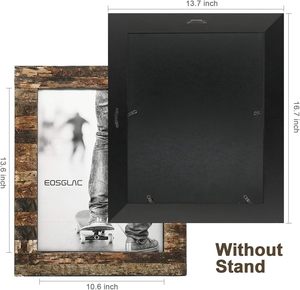 Wooden <b>Picture</b> <b>Frames</b>, Handmade with Real Birch Bark, Wood Photo <b>Frame</b> Natural - Product Image 2