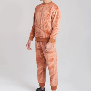 Fabricante de Chándales Personalizados de Alta Calidad, Chaquetas y Pantalones de Terciopelo Reflectantes 3M, Chándal de Dos Piezas para Hombre - Product Image 1