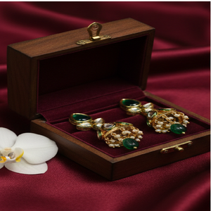 Pendientes Tradicionales con Acabado Dorado de la Mejor Calidad, con Aspecto de Piedra Kundan, para Mujeres y Niñas, para Bodas y Fiestas, Venta al Por Mayor - Product Image 2