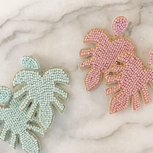 Handmade Beaded Embroidery Cute Stylish Beautiful Heart Dangle Drop <b>Earring</b> New Design Luxury Fancy Trendy <b>Top</b> Latest for Girls - Product Image 1