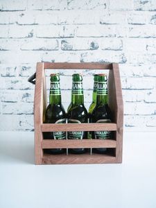 Porte-bouteilles en bois d'acacia pour comptoir, support de bouteilles en bois pour l'intérieur d'un placard, organisateur de spiritueux autoportant, décoration de bar à domicile - Product Image 4