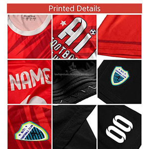 Camiseta de Fútbol para Adultos de Alta Calidad, Últimos Diseños de Equipaciones de Fútbol, Uniformes de Fútbol Personalizados, Manga Corta, Estampados, Verano - Product Image 5